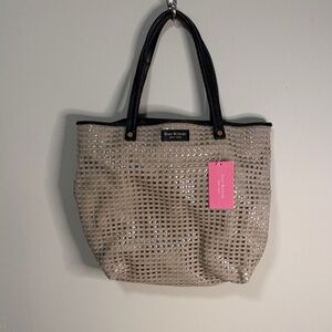 Isaac Mizrahi Beige and Black Tote